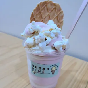 Guava cream cheese swirled with sweet corn and yes, thats popcorn