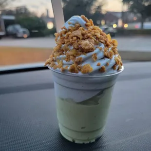 Cereal milk and cardamom pistachio