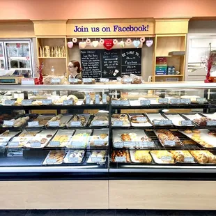 a display of baked goods
