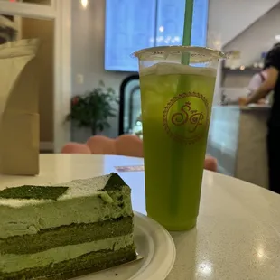 a piece of cake on a plate