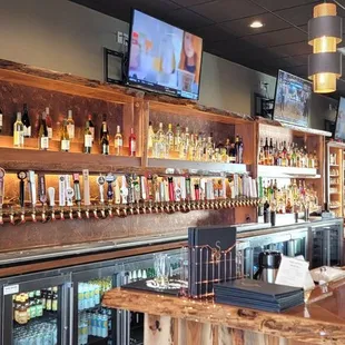 Bar and all the unique tap beer