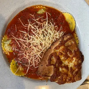 Portabella Mushroom Ravioli with Marinara Sauce