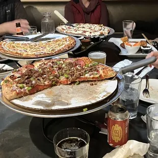 Pizzas; missy fig and Amazon and Elote