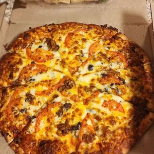 Kickapoo taco w/thin crust (12&quot;- $18.50)