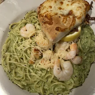 Creamy Pesto with Shrimp