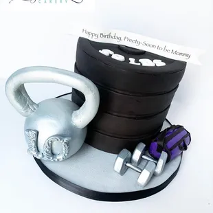 Crossfit Cake, Bodybuilder Cake, Working Out Cake, Fitness Cake