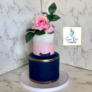 Twin baby shower cake