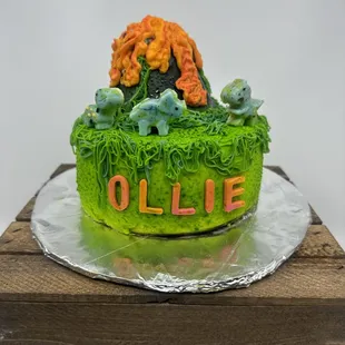Dinosaur birthday cake