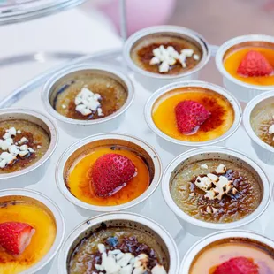 a variety of desserts