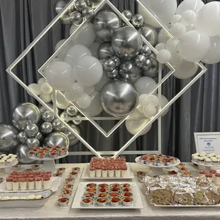 Dessert spread.