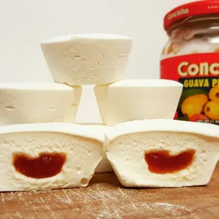Guava stuffed marshmallows.