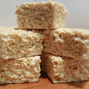 Rice crispy treats made with our handmade marshmallow.