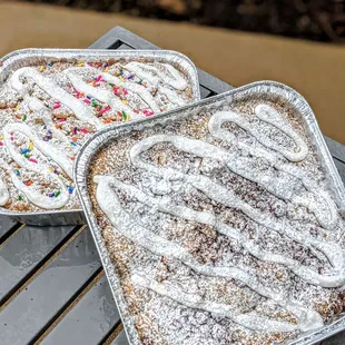 Cinnamon and birthday cake crumb cakes