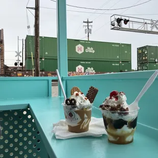 A couple of Sundays as the train passes.