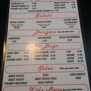 Lunch and Dinner Menu