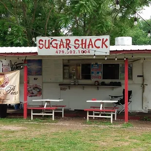 the outside of a sugar shack