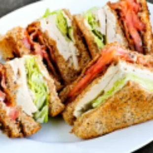 Tuesday lunch special:  Turkey bacon club served with fries or tots, and a cooks choice dessert.