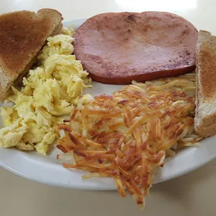 Smoked Ham Steak Breakfast