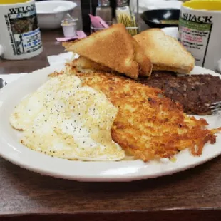 Our sausage and egg breakfast