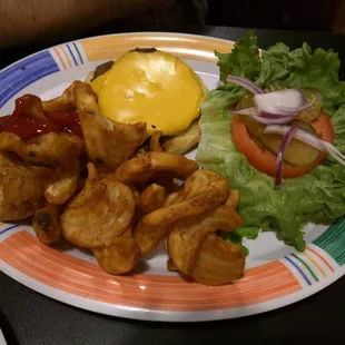 Special burger with Sugar Shane&apos;s special cut fries.
