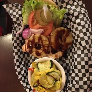 Teryaki Chicken Sandwich with veggies