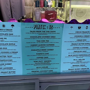 Pints menu, so many options