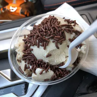 Vanilla with sprinkles