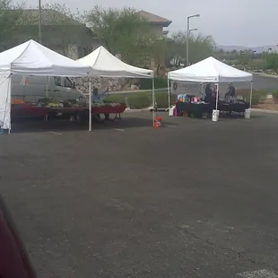 Only vendors their when I arrived.  A fruit/veggie and Naked City Sweets