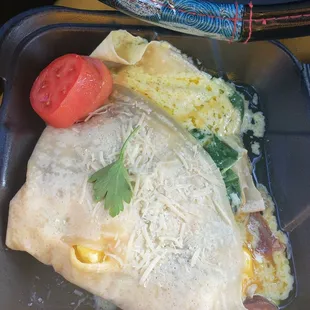 Scrambled Egg &amp; Bacon Crepe