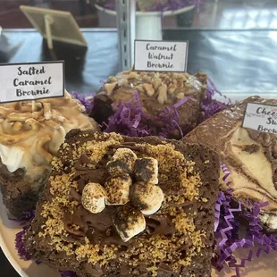 a variety of desserts