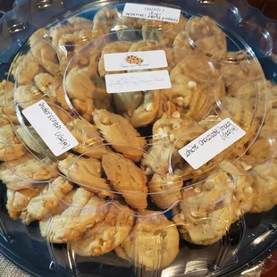 a platter of cookies