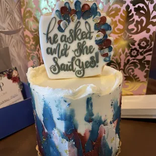 a cake with a heart on top