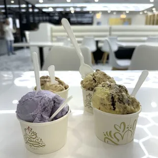 two cups of ice cream