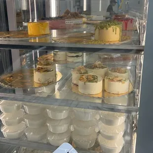 The cheesecakes they had, rice pudding on the bottom.