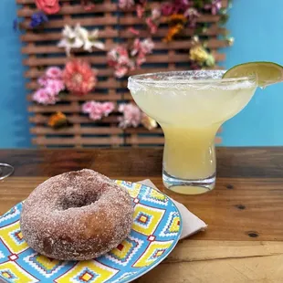 Churro donut Passion Fruit Margarita To Go