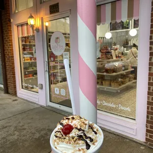 Gluten free brownie sundae