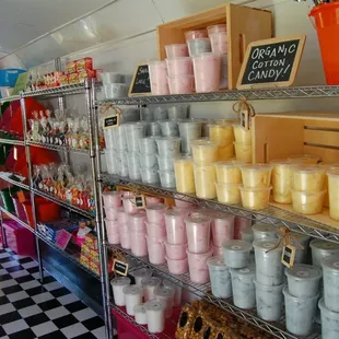 a display of sugar trees