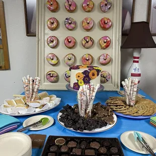 Display of Sugar Whipped Bakery desserts