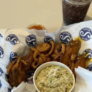 6 Wings with Carolina Mustard Sauce