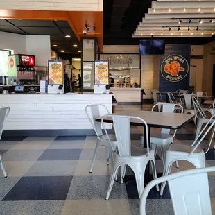 Inside... order and pickup areas
