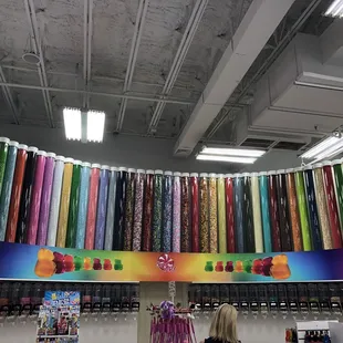 a woman shopping in a store