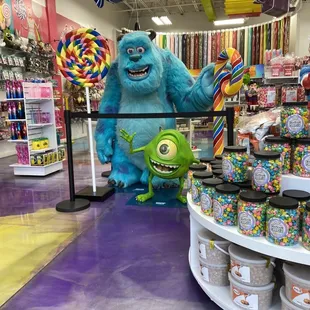 monsters and candy in a store