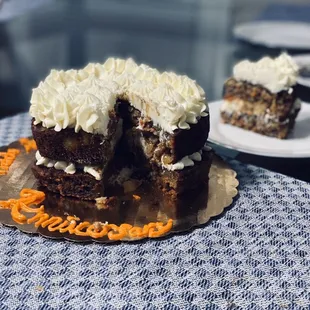 Anniversary carrot cake (with requested pineapple).