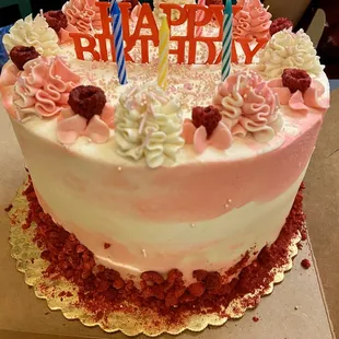 Yet another one of Meredith&apos;s masterpieces! This one was lemon &amp; raspberry flavored!