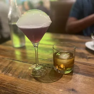 Purple haze, Martini, and an old fashion