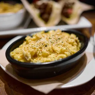 a bowl of macaroni and cheese