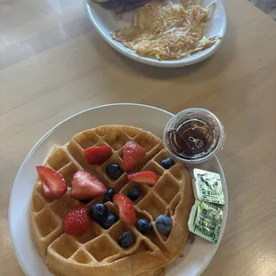 waffles, food
