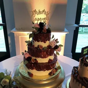 three tiered wedding cake
