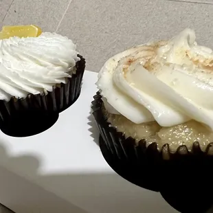 Lemon Tart Bar (left) and Cinnamon Crumb Cake (right)