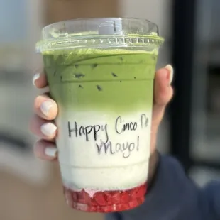 Strawberry matcha